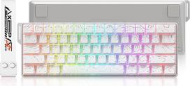 DAREU COOL60 8K Hz Rapid Trigger magnetinė žaidimų klaviatūra, 60 % laidinė klaviatūra su šoniniais spaustukais, 15 RGB režimų, 0,01 mm RT tikslumas, reguliuojamas suveikimas, skirta PC/Mac (balta)