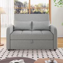 Daugiafunkcinė sofa lova, sulankstoma lova, reguliuojama nugaros dalis, sofa, idealiai tinka mažiems butams ir studentų bendrabučiams, pilka