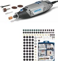 Daugiafunkcinis įrankis „Dremel 3000“, 130 W, reguliuojamas sukimosi greitis 10 000–33 000 aps/min pjovimui, šlifavimui, graviravimui, galandimui, valymui + „Dremel 723 EZ SpeedClic“ 100 dalių universalių priedų rinkinys