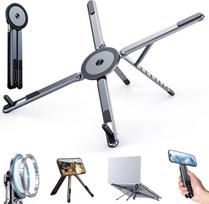 Daugiafunkcinis magnetinis įrenginių laikiklis „4 į 1“, kūrybiškas, iš lydinio pagamintas, pasukamas ir sulankstomas magnetinis telefono laikiklis, aukščio reguliuojamas nešiojamojo kompiuterio laikiklis, pasukamas 360°, nešiojamas telefono laikiklis