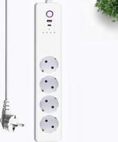 Daugiafunkcinis USB-C maitinimo blokas, 65 W, apsauga nuo viršįtampių, keli lizdai, greito įkrovimo lizdas, 5 pėdų prailginimo laidas, apsauga nuo perkrovos, namams, biurui, kelionėms (WLAN-PD65W)