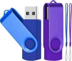 DAUZZOX USB atmintinės (mėlyna violetinė 64GB*2, 64GB)