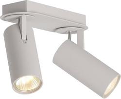 DAWALIGHT Lubiniai prožektoriai GU10 Lubinis prožektorius su 2 lemputėmis LED 5 W 3000 K Šilta balta Svetainės ir virtuvės šviestuvai Miegamojo sieninis šviestuvas Vidaus apšvietimas Smėlio pilkos spalvos aliuminis