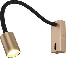 DAWALIGHT sieninis šviestuvas lovos skaitymo lempa, 5 W lovos šviestuvas, "Gooseneck" sieninis šviestuvas su jungikliu, naktinis šviestuvas, sieninis 3000 K LED, šiltai baltas lovos šviestuvas, skaitymo šviestuvas gyvenamajame kambaryje, miegamajame, anti