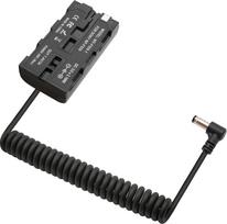 DC 5,5 2,1 mm į NP-F970 F750 F550 imitacinį maitinimo šaltinį, tinkamą „Sony“ L serijos įrenginiams, „Atomos Shinobi“, „Ninja V“, „Shogun Inferno“, „SmallHD“, LED šviestuvams, 47"