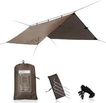 DD Tarp 3 m x 3 m – „Coyote Brown“ – universalus, lengvas karinis tentas