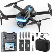 DEERC 4,3 colių HD ekrano dronas su 1080p kamera ir 2 baterijomis
