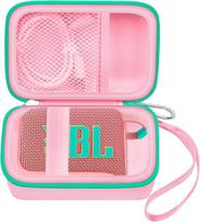 Dėklas, suderinamas su "JBL Go 4" - nešiojamuoju "Bluetooth" garsiakalbiu "Pro Sound", taip pat "Go 3/Go3 Eco/Go2" vandeniui atspariu mini belaidžiu garsiakalbiu - tik dėklas (rožinis)