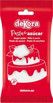 dekora - Tortų dekoravimo glaistas baltas - tortams ir keksiukams skirta cukraus pasta - ritininis glaistas visų rūšių papuošimams gaminti - lengva formuoti - 250 g
