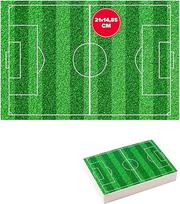 dekora - Valgomasis futbolo aikštės torto papuošalas - Cukraus dekoracija A5 (14,8 x 21 cm) - Vaikų gimtadienio šventės torto papuošalas - Be glitimo, be pridėtinio cukraus, vegetariškas - Lengva naudoti