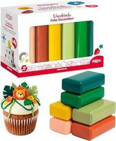 dekora Fondantas Multipack 6 spalvų, pagamintas iš cukraus pastos - elastingas ir atsparus plyšimui - skirtas tortams, keksiukams ir sausainiams - be glitimo, halal ir košerinis 600 g