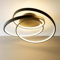 Dekoratyvinis LED lubų šviestuvas su šilta balta šviesa (3000 K) 4700 liumenų 40 cm skersmens metalas / plastikas juodas