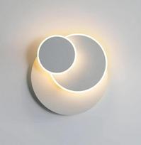 DELIPOP LED sieninis šviestuvas vidaus patalpoms, 15 W, modernus apvalus sieninis šviestuvas, pasukamas 350°, pagamintas iš aliuminio, kūrybiškas „3-in-1“ apsaugos mechanizmas, LED sieninis apšvietimas, 3000 K šilta balta šviesa, skirtas miegamajam, sveta