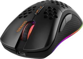 DELTACO GAMING DM220 belaidė optinė žaidimų pelė, juoda, 7 mygtukai, 4800 DPI, apšviesta, įkraunama