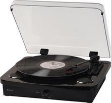 Denver VPL-230B patefonas „Bluetooth“, šviesaus medžio spalvos – retro patefonas su garsiakalbiu, USB/SD jungtimis skaitmeninimui, 33/45/78 apsisukimų per minutę vinilo plokštelių grotuvas