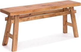DESIGN DELIGHTS "East Seat Bench" suolas, raudonmedis, 118 x 27,5 x 53 cm (plotis x gylis x aukštis), natūralaus medžio suolas, kaimiškas prieškambario suolas, virtuvės suolas