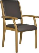 DEVITA – „Kerry Senior“ kėdė – siūlomi įvairūs sėdimosios dalies aukščiai nuo 43 cm iki 55 cm (sėdimosios dalies aukštis – 46 cm, mediena: šviesus bukas – apmušalas: 618 dirbtinė oda „Dove“)