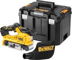 DEWALT DCW220NT-XJ 18 V akumuliatorinis juostinis šlifuoklis (juostos matmenys 75 x 533 mm, bešepetėlis variklis, greičio reguliavimas, dulkių surinkimas, šlifavimo juostos keitimas be įrankių, parduodamas be akumuliatoriaus ir įkroviklio)