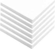Didelio tankio polistireno putų blokas rankdarbiams – 20 cm x 20 cm, skirtas skulptūrai, modeliavimui ir „pasidaryk pats“ projektams (baltas, storis 2 mm, 6 vnt.)