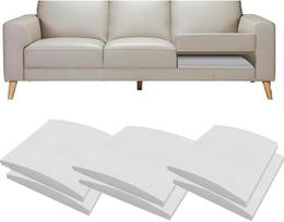 Didelio tankio putų sofa atraminė pagalvėlė, 5 cm storio, skirta U formos kampinei sofai, balta, idealiai tinka 6 vietų sofai, apsaugo nuo įlinkimo ir padidina patogumą