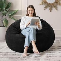 Didelis juodas "Teardrop Bean Bag" maišelis