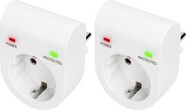 DIGITUS DN-95400 – Apsaugos nuo viršįtampių adapteris – 1 vnt. pakuotėje – 16 A / 230 V / 50 Hz – maks. 3500 W – LED būsenos indikatorius – nuotėkio srovė maks. 13500 A – Balta spalva (2 vnt. pakuotė)