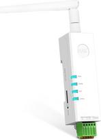 DIN bėgelio montavimo „Lipstick“ tipo 4G modemas, RS485–Mobiliojo ryšio Modbus šliuzas, Cat1, 1*RS485, MQTT, SSL, USR-DR154-E, EUR versija (4G modemas)