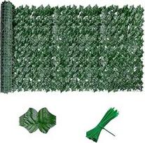 Dirbtinis gebenės gyvatvorės privatumo ekranas, 100 x 300 cm (2 x 50 x 300 cm) Privatumo ekranas, balkono lapai, gebenės privatumo ekranas, sodas, tvora, privatumo ekranas, žali dirbtiniai augalai, dirbtinių lapų privatumo ekranas sode