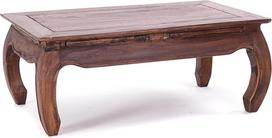 Dizainas Opium Table East 100 x 60 x 41 cm (plotis x gylis x aukštis), raudonmedžio perdirbta mediena, šoninis staliukas, kavos staliukas, pagamintas iš medžio masyvo, spalva: 02 šviesiai ruda