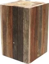 Dizaino šoninis staliukas Medinė taburetė Driftwood Naktinis staliukas Kvadratinis tikro medžio masyvo lentynas Gėlių taburetė 45 x 30 x 30 cm (H x Š x D)