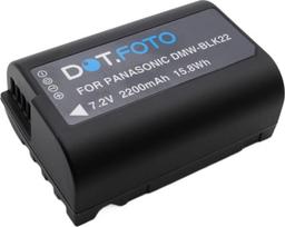 DMW-BLK22 „Premium“ 7,2 V / 2200 mAh akumuliatorius, skirtas „Panasonic Lumix“ DC-S5, S5II, S5IIX, GH5, GH5S, GH5II, GH6, G9II modeliams