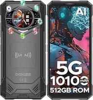 DOOGEE S200 X 5G lauko mobilusis telefonas be sutarties "Android 14", 32GB + 512GB DDR5 lauko išmanusis telefonas, 10100mAh, 6,72 colių FHD+ 120Hz, 100MP + 1,32 colių AMOLED galinis ekranas, IP68/69K/NFC/WiFi 6/Face