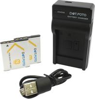 Dot.Foto NP-BN, NP-BN1 Premium 630 mAh akumuliatorius (2 vnt.) ir USB įkroviklis, skirtas "Sony