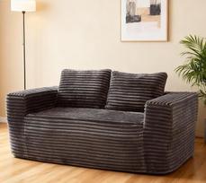 DRIXNO Grindų sofa su miego funkcija, 160 cm dvivietė sofa be kaulų, pliušinis velvetinis audinys, putų grindų sofa, sofa mažoms erdvėms, butui, miegamajam, biurui, neremontuojama, pilka
