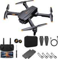 Dronas su kamera 4K, mini dronas vaikams ir pradedantiesiems, suaugusiesiems, vieno mygtuko paleidimo / nusileidimo dronas, 2 baterijos, kliūčių vengimas, vertikalus fotografavimas, žaislai ir dovanos, anglinė juoda