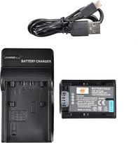 DSTE atsarginė baterija + „Micro USB“ įkroviklis, tinkantis NP-FV100 „Sony“ DCR-SR15, SR21, SR68, SR88, SX15, SX21, SX44, SX45, SX63, SX65, SX83, SX85