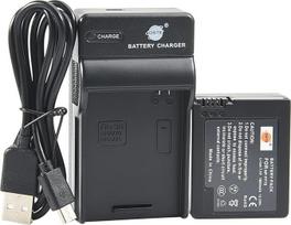 DSTE ličio jonų akumuliatoriaus ir mikro USB įkroviklio rinkinys, suderinamas su "Sony" NP-FF70 NP-FF71 NP-FF71S DCR-HC1000 DCR-HC1000E DCR-IP1 DCR-IP1E DCR-IP1K DCR-IP200K DCR-IP210E fotoaparatu