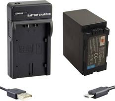 DSTE ličio jonų akumuliatorius ir "Micro USB" įkroviklis tinka "Panasonic" CGA-D54, CGA-D54S, CGR-D54S, AG-DVC180A, AG-DVC30, AG-DVC60
