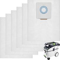 Dulkių siurblio maišeliai Festool CT 36 / CTM 36 E/CTL 36 E Cleantec serijos dulkių siurbliams, skirti Festool 496186, didelės talpos filtro maišelis, dulkių siurblys, atsarginių dalių priedai, SC FIS-CT 36 (pakuotėje)