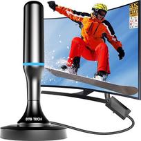 DVBT2 antena, DVBT2 antena su stiprintuvu (vidaus), DVBT antena su 360° priėmimo kampu iki 600 km, DVB-T ir DVB-T2 antenos su magnetiniu pagrindu, 4K UHD nemokamas vietinis siųstuvas su 3 m kabeliu, mėlyna
