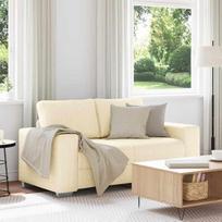 Dviejų vietų sofa 160 cm laidas kreminis su mediniais porankiais Šiuolaikinė nedidelė sofa lova svetainei miegamajam Virtuvė