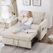 Dvivietė sofa su miego funkcija, sulankstoma sofa su reguliuojamu atlošu, išskleidžiama sofa-lova, sofa-lova su lovos dėže, mažos sofos mažiems kambariams