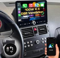 DYNAVIN "Android" automobilinis radijo imtuvas su navigacija, skirtas "Mercedes C-Class W204" 2007-2011 m.; 10,1 colio radijo imtuvas su belaidžiu "Carplay" ir "Android Car", "Head-up" ekranas, įskaitant DAB+, D9-W204 Premium Flex