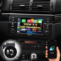 DYNAVIN "Android" automobilinis radijo imtuvas su navigacija, skirtas BMW 3 serijos E46, 7 colių originalus radijo imtuvas su belaidžiu "Carplay" ir "Android Car", "Head-up" ekranas, įskaitant DAB+: D9-E46 Premium Flex
