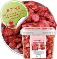 Džiovintos šaltyje braškės - Džiovintos braškės - Braškių traškučiai - pjaustyti - gryni vaisiai - 100% braškės | Limfood (300, gramų)