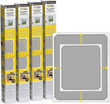 EASYmaxx Insect Protect Teleskopinis tinklelis nuo vabzdžių Langų tinklelis nuo vabzdžių su iš anksto sumontuotu rėmu Išplečiama apsauga nuo vabzdžių Integruotas tinklas Baltas 4 vnt. rinkinys