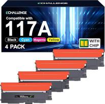 ECHALLENGE 117A W2070A toneris, skirtas HP 117A tonerių rinkiniui pakeisti HP spalvoto lazerinio daugiafunkcinio įrenginio 178nwg 179fwg 150nw 179fw 150a 178nw W2070A W2071A W2072A W2073A tonerio kasetę (4 vnt.)