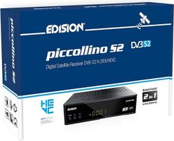EDISION „Piccollino S2“ „Full HD“ palydovinis imtuvas FTA (DVB-S2 | suderinamas su ARD ir ZDF SD transliacijų išjungimu) Tinka „Unicable“ sistemai, USB, HDMI, SCART, LAN, „2-in-1“ nuotolinio valdymo pultas, iš anksto įdiegtas vokiškų programų sąrašas