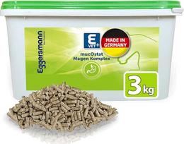 Eggersmann Mein Pferdefutter E-Vet mucOstat 3 kg - Papildomas maistas arkliams - idealiai tinka virškinimo sutrikimams, skrandžio ir žarnyno problemoms spręsti - maistas arkliams su prebiotikais topinambūrais