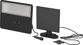 EGLO LED Solarlampe außen Panettieri, Außenlampe mit Solar Panel, Outdoor Wandlampe solar mit Bewegungsmelder, schwarze Außenleuchte, neutralweiß, IP44, 860 Lm